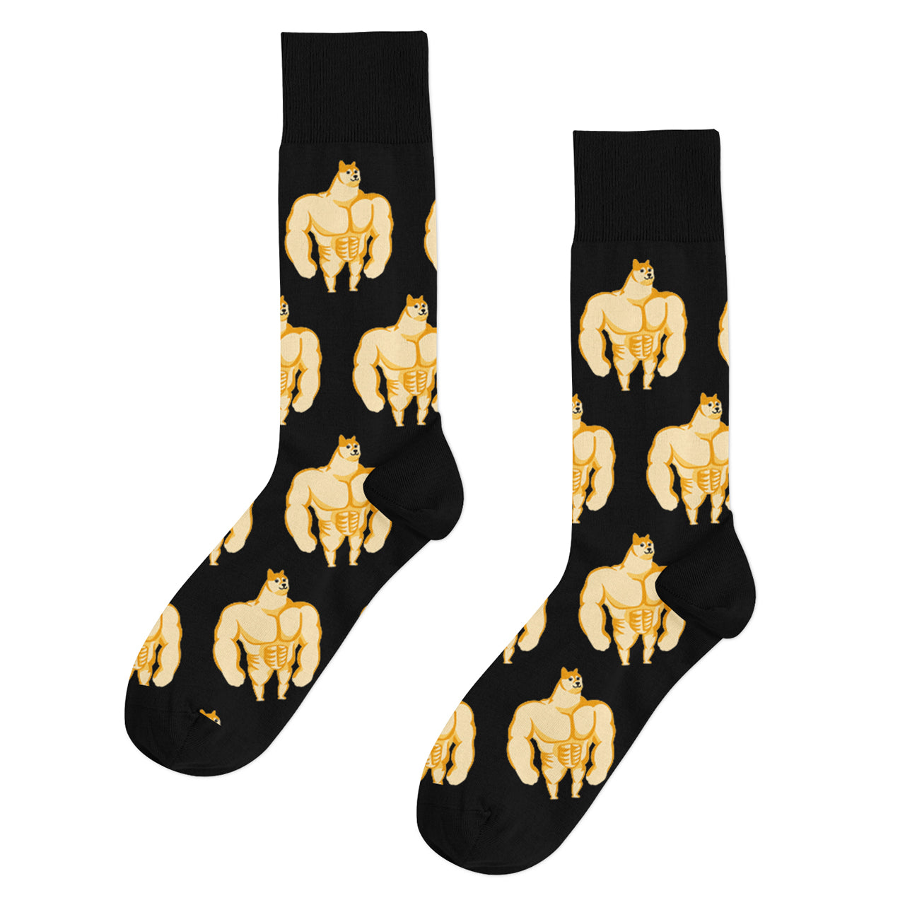 Calcetines Cheems Mamado Negro